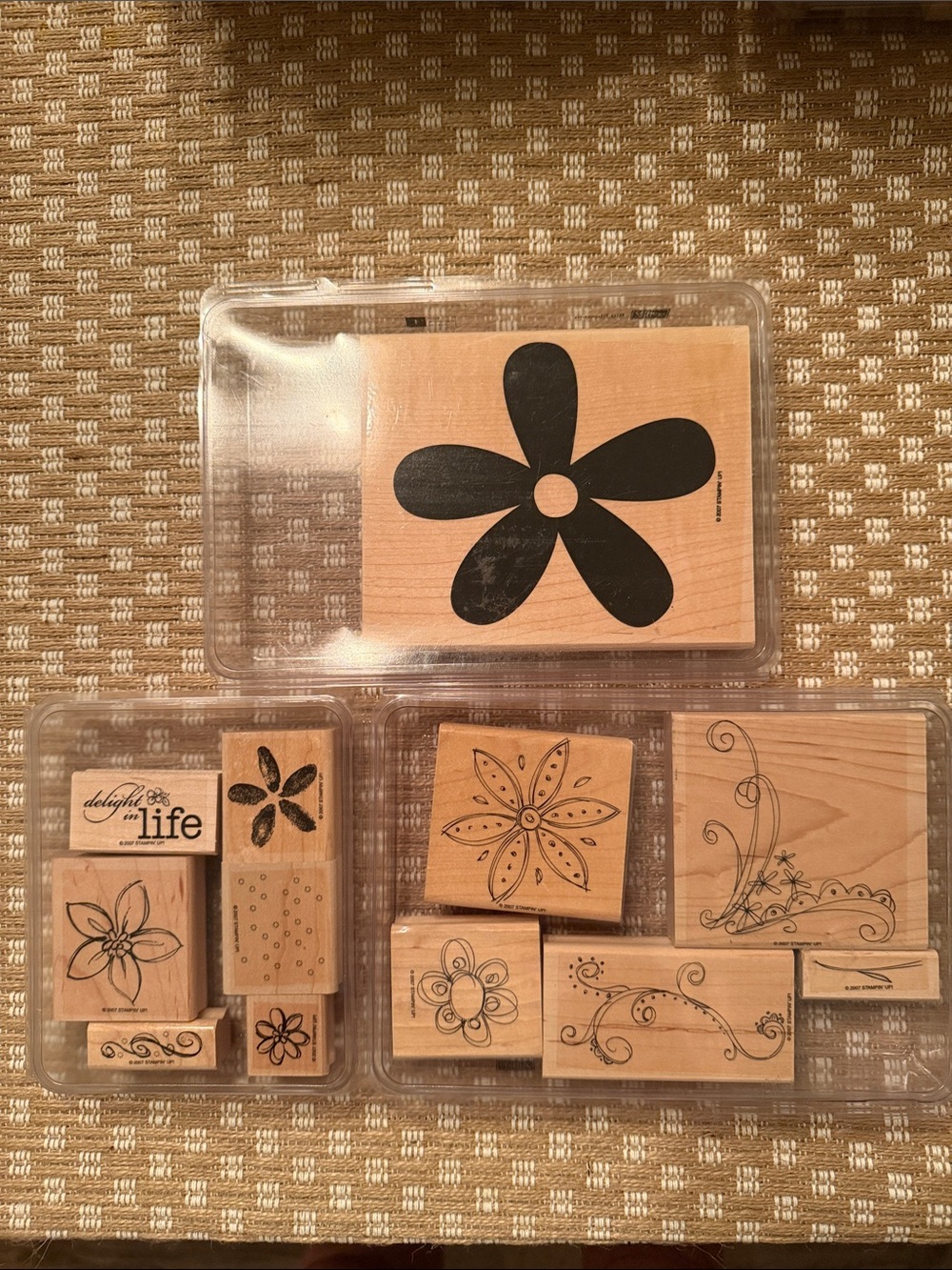 Stampin' Up! Wooden Floral Stamp Set - Black